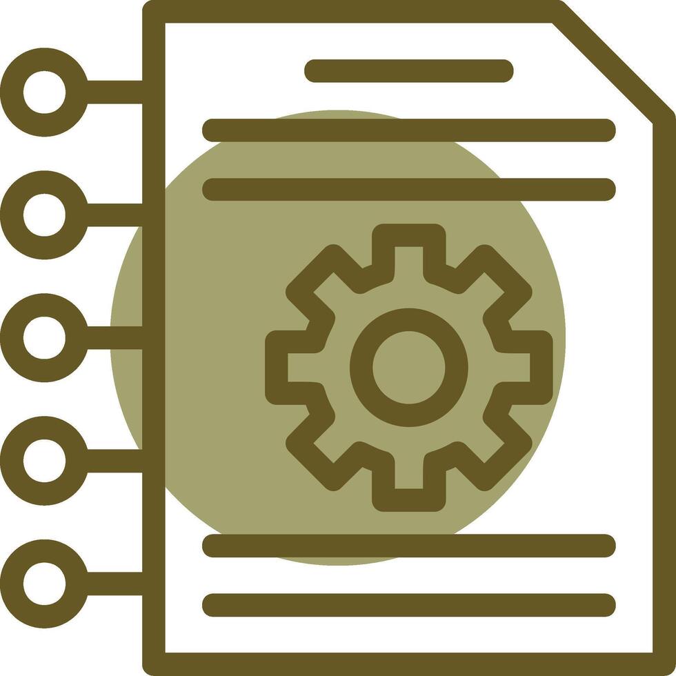 Resource Planning Linear Circle Icon vector