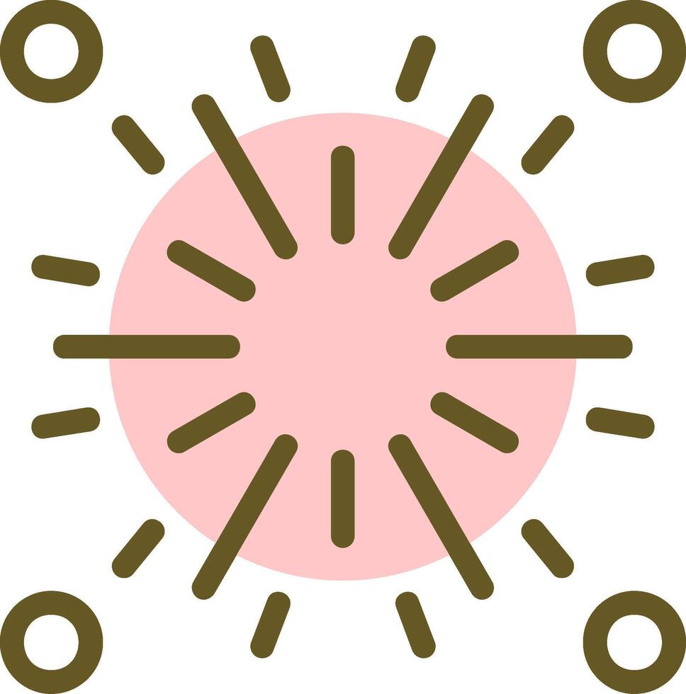 Firecracker Linear Circle Icon vector