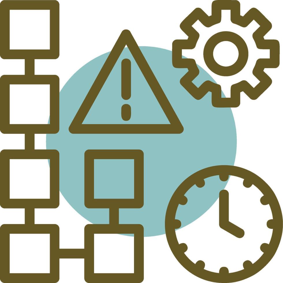 Risk Management Linear Circle Icon vector
