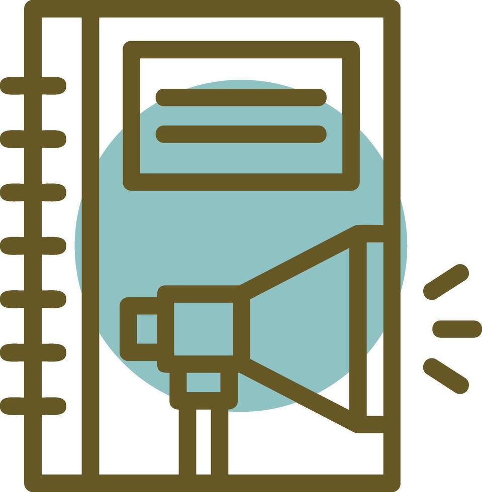 Employee Handbook Linear Circle Icon vector