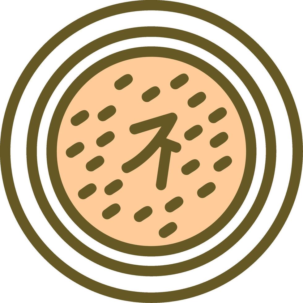 Nian Gao Linear Circle Icon vector