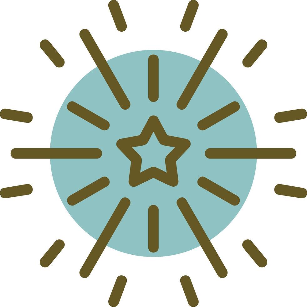 Firework Linear Circle Icon vector