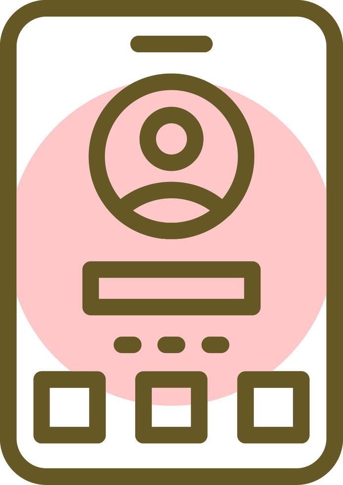User Linear Circle Icon vector