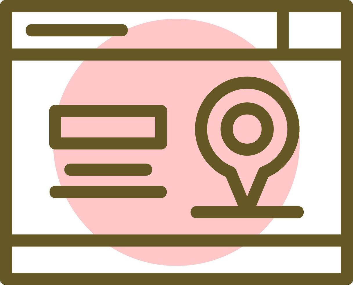 GPS Linear Circle Icon vector