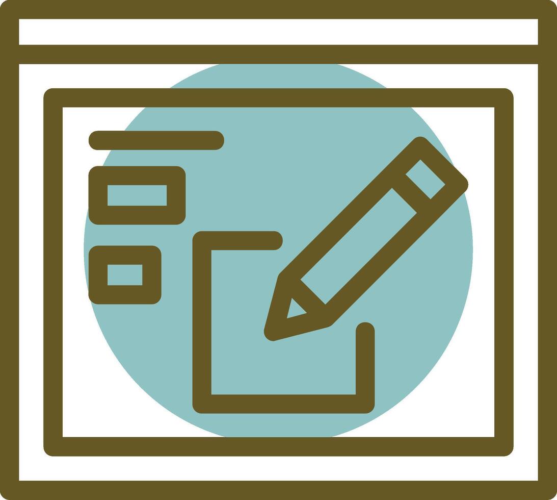 Edit Linear Circle Icon vector