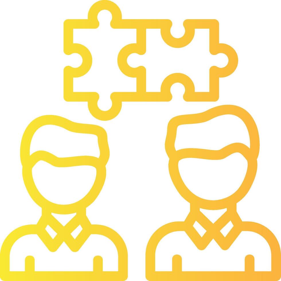 Team Building Linear Gradient Icon vector