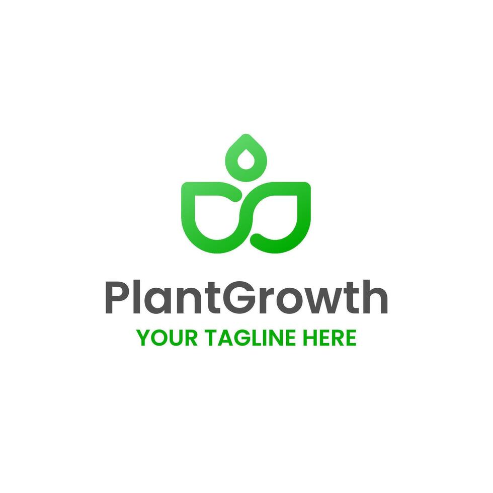 planta crecimiento logo vector