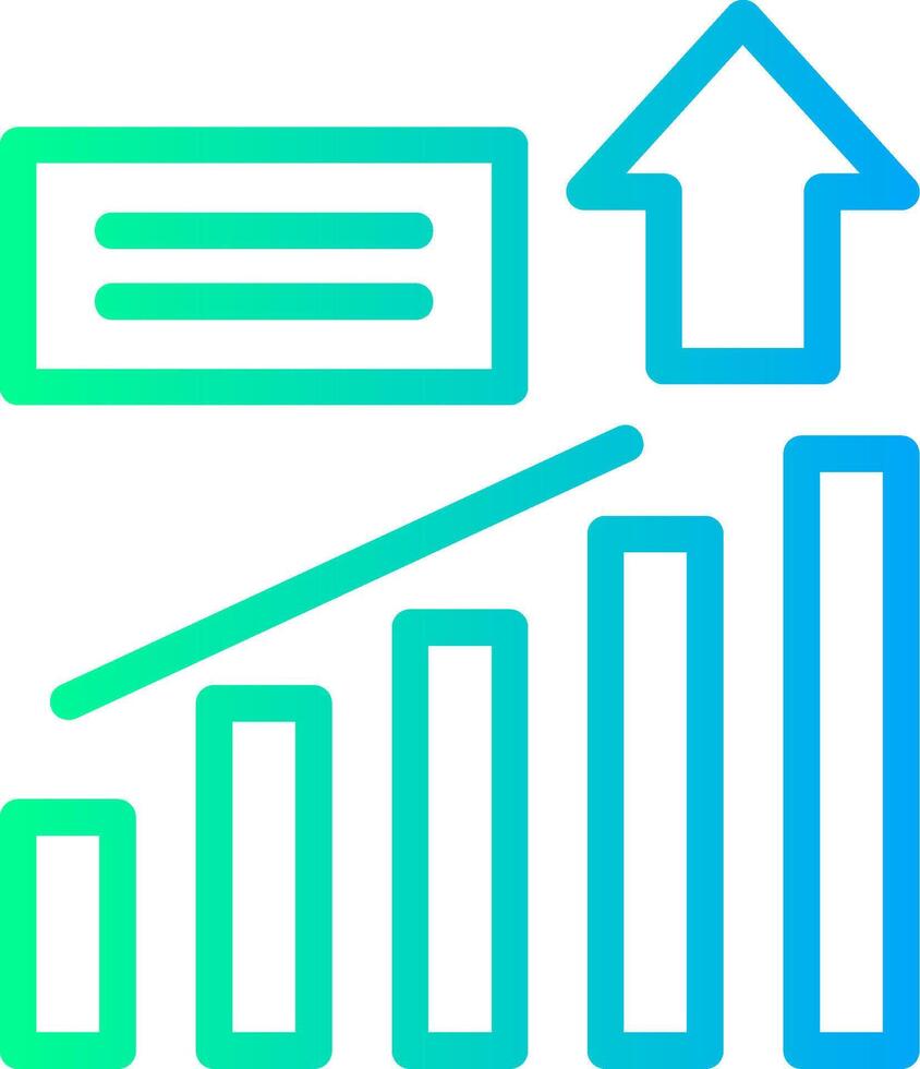 Growth Linear Gradient Icon vector