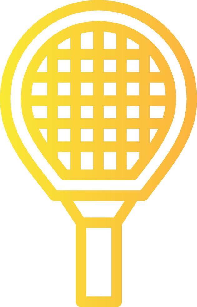 tenis raqueta lineal degradado icono vector