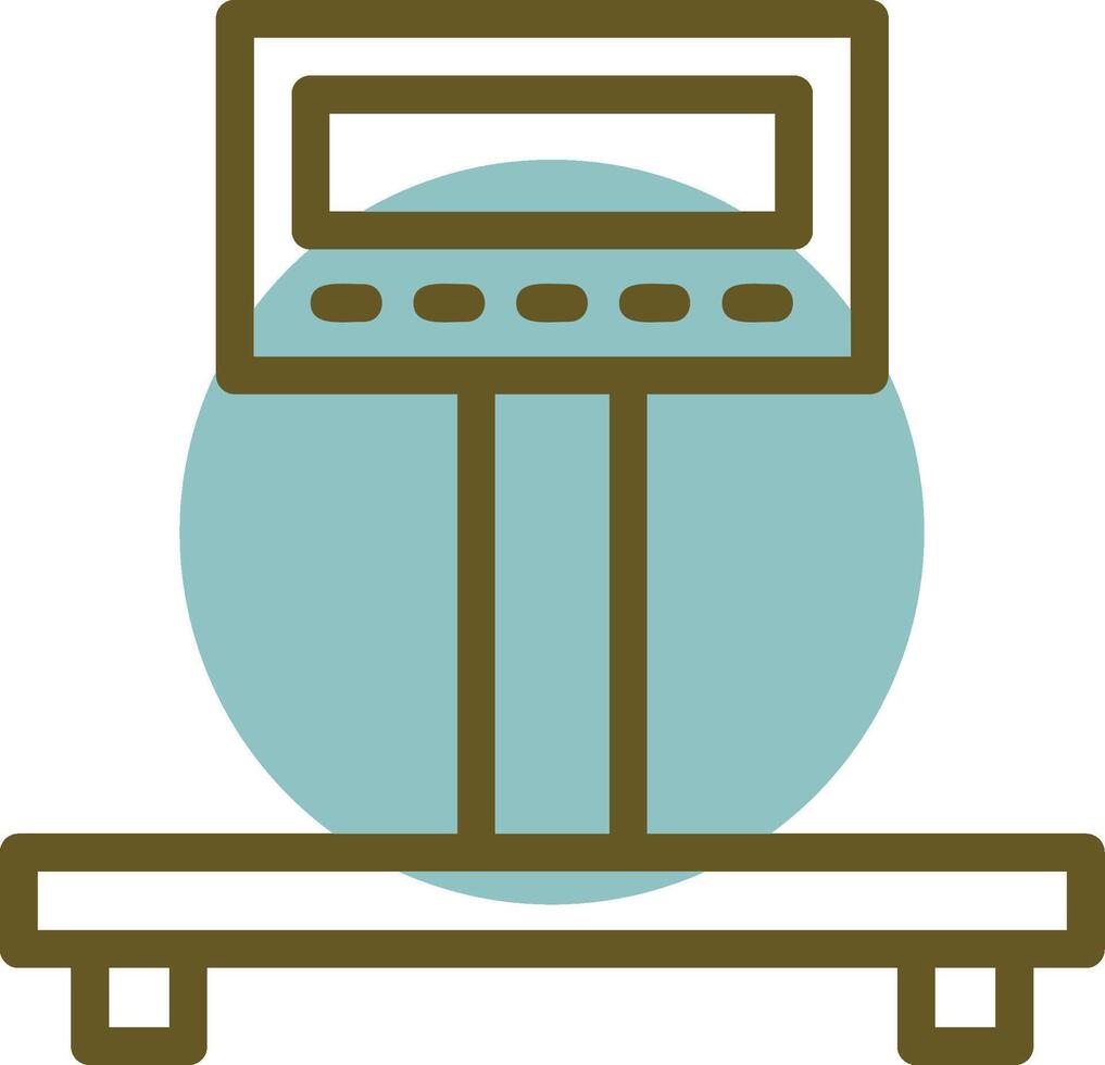 Industrial Scale Linear Circle Icon vector