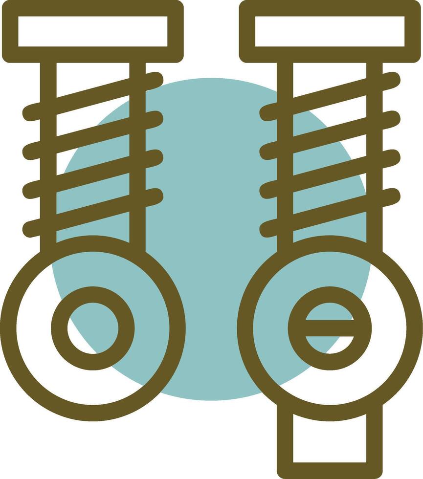 Machine Parts Linear Circle Icon vector