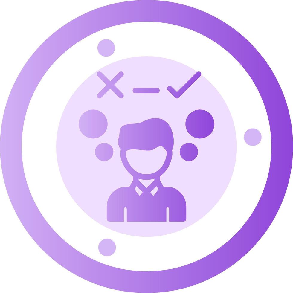 Decision Glyph Gradient Icon vector