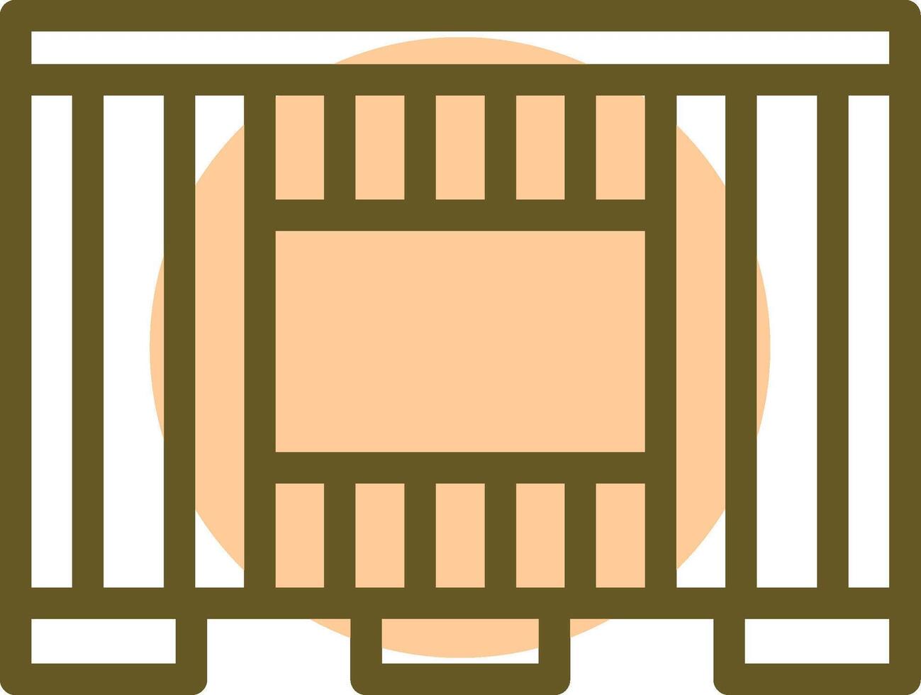 Shipping Container Linear Circle Icon vector