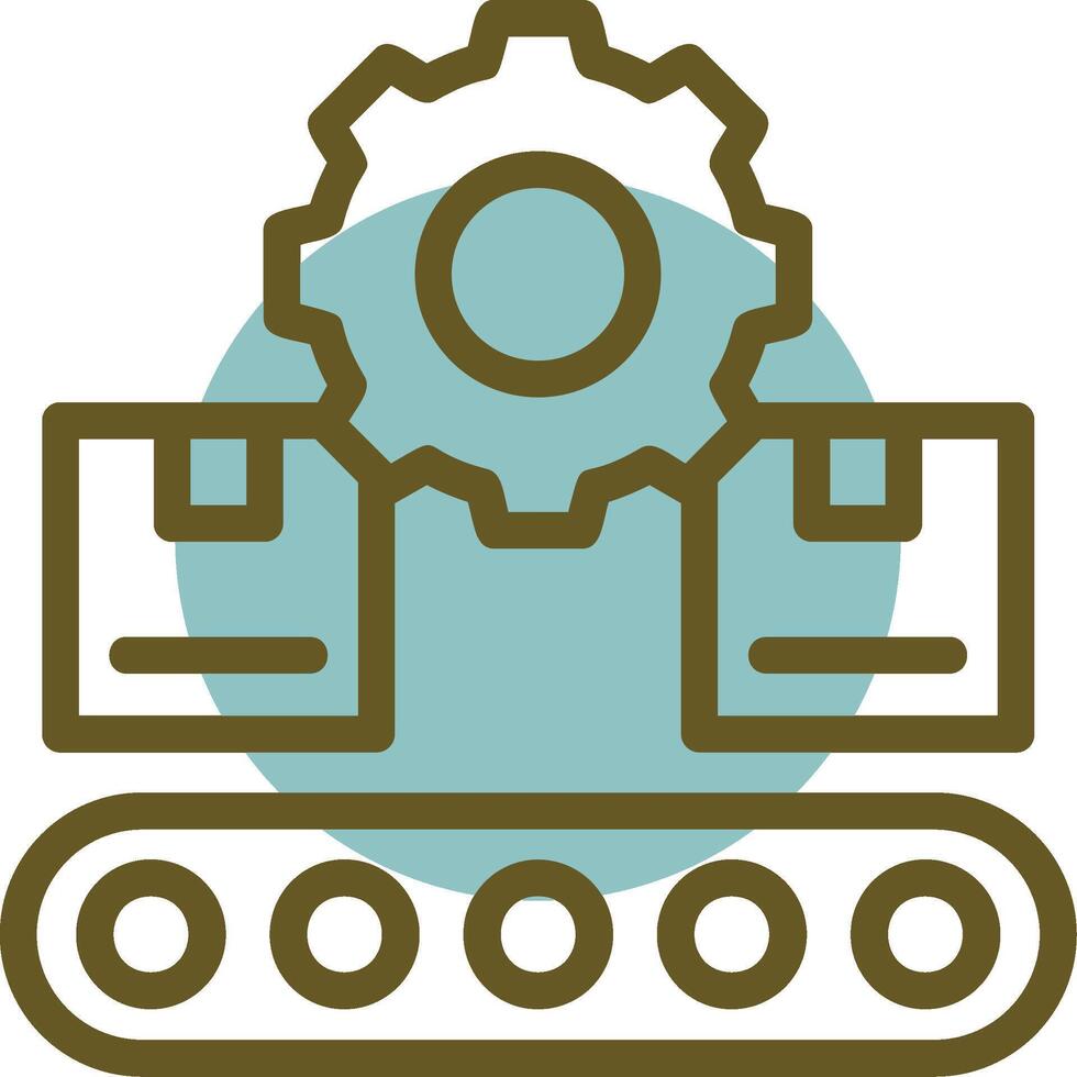 Conveyor System Linear Circle Icon vector