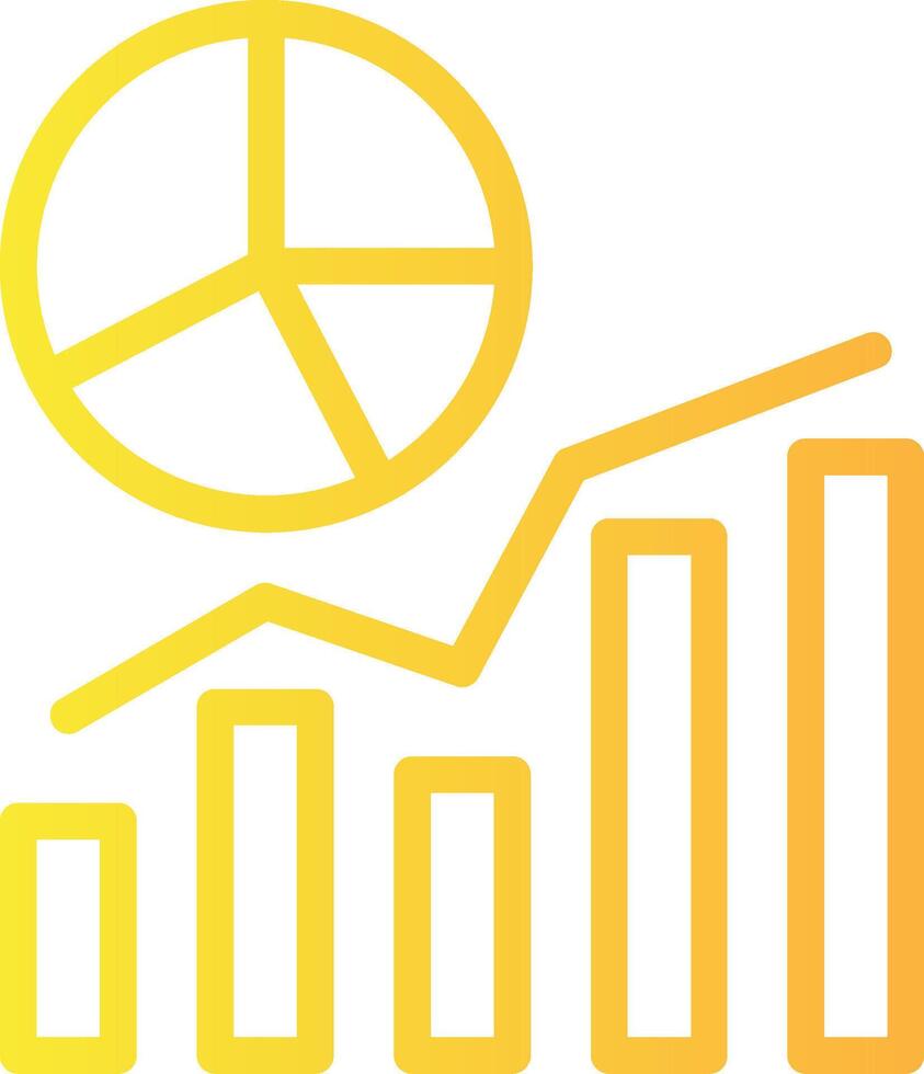 Chart Linear Gradient Icon vector