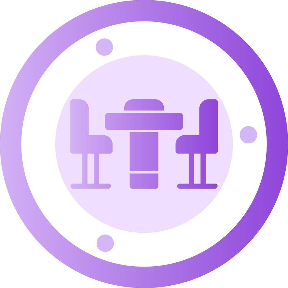 Conference Table Glyph Gradient Icon vector