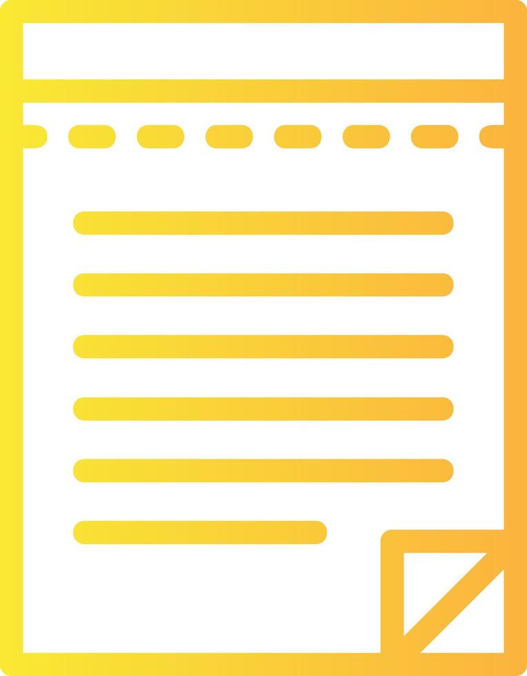 Notepad Linear Gradient Icon vector