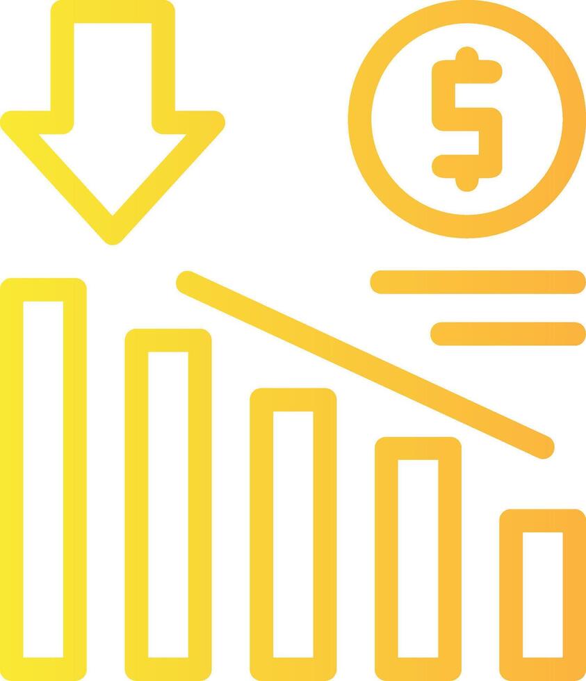 Loss Linear Gradient Icon vector