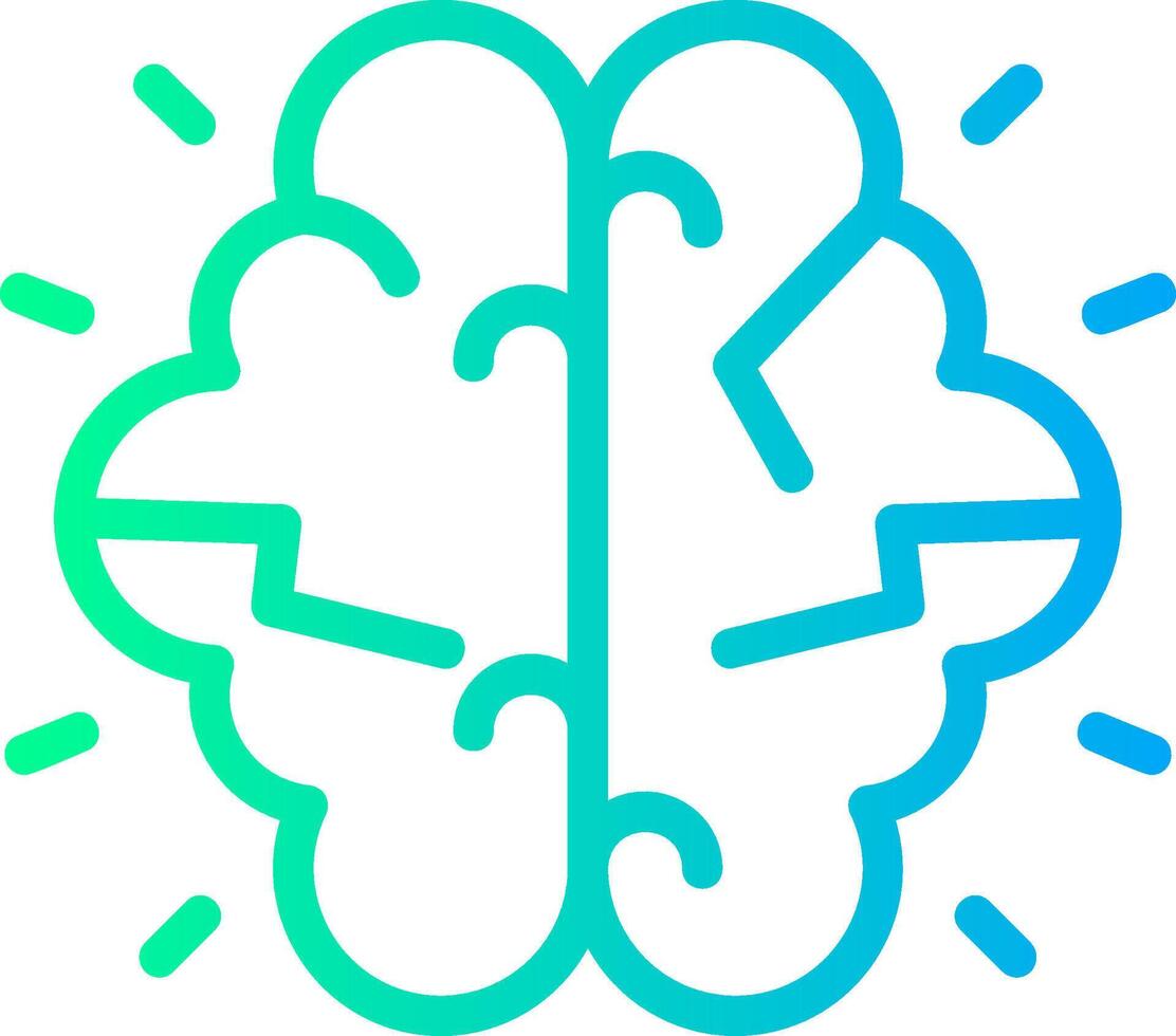Brainstorming Linear Gradient Icon vector