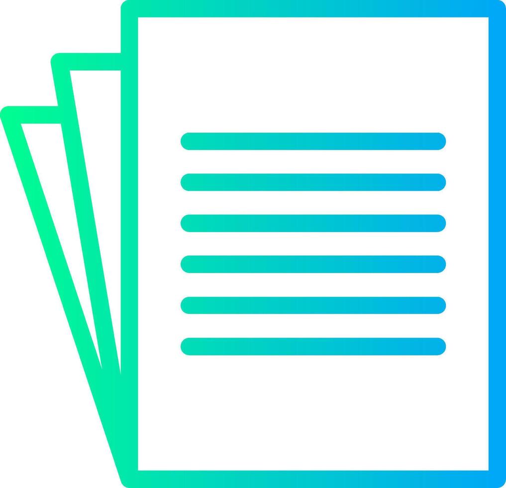 Document Linear Gradient Icon vector