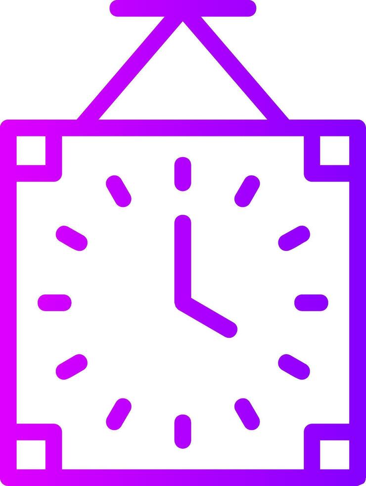 Clock Linear Gradient Icon vector