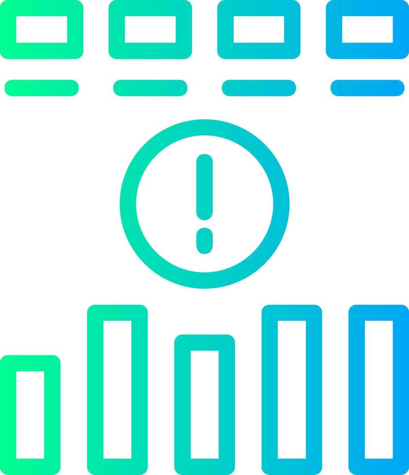Risk Linear Gradient Icon vector
