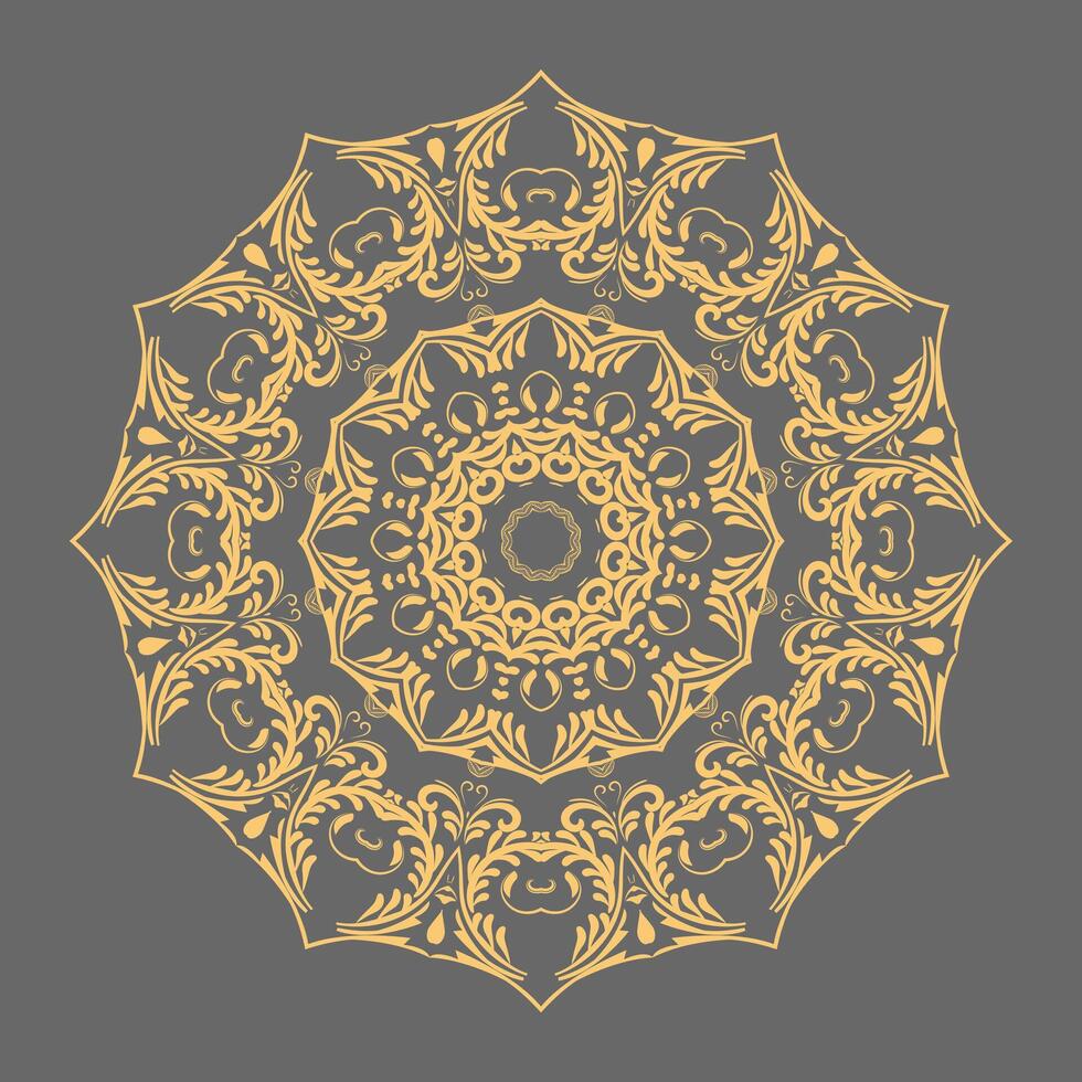 lujo floral indio Arábica mandala diseño prima vector