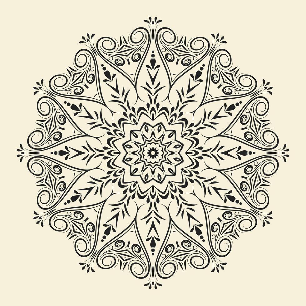 gratis vector lujo gráfico Arte Arábica floral mandala diseño