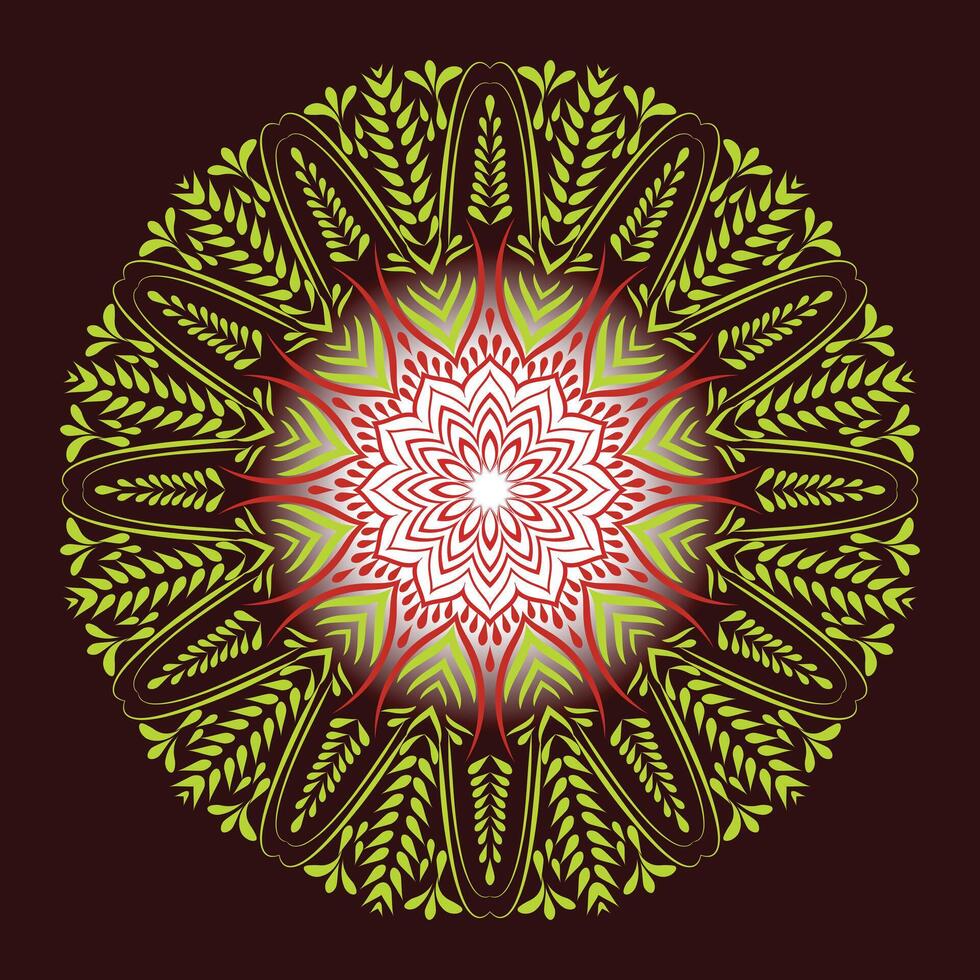 gratis vector lujo Arte floral mandala diseño