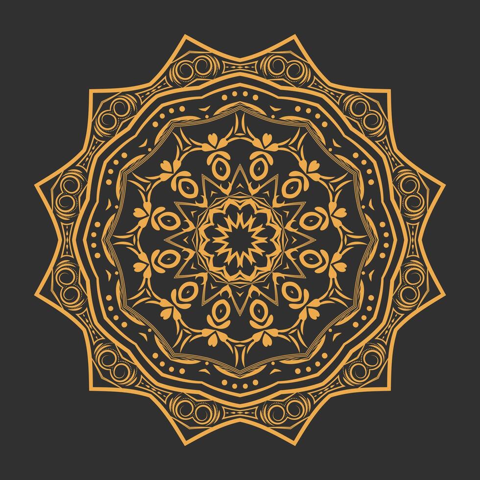 lujo floral indio Arábica mandala diseño prima vector