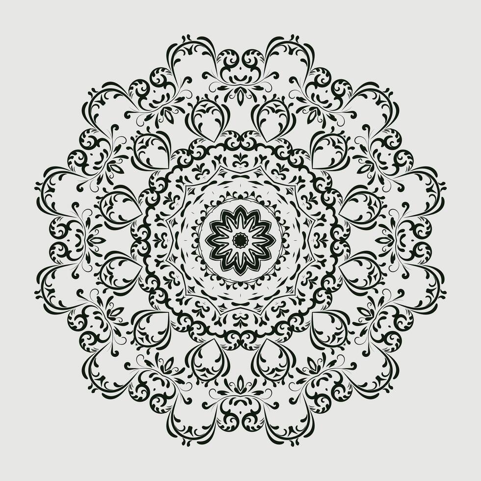 lujo floral indio Arábica mandala diseño prima vector