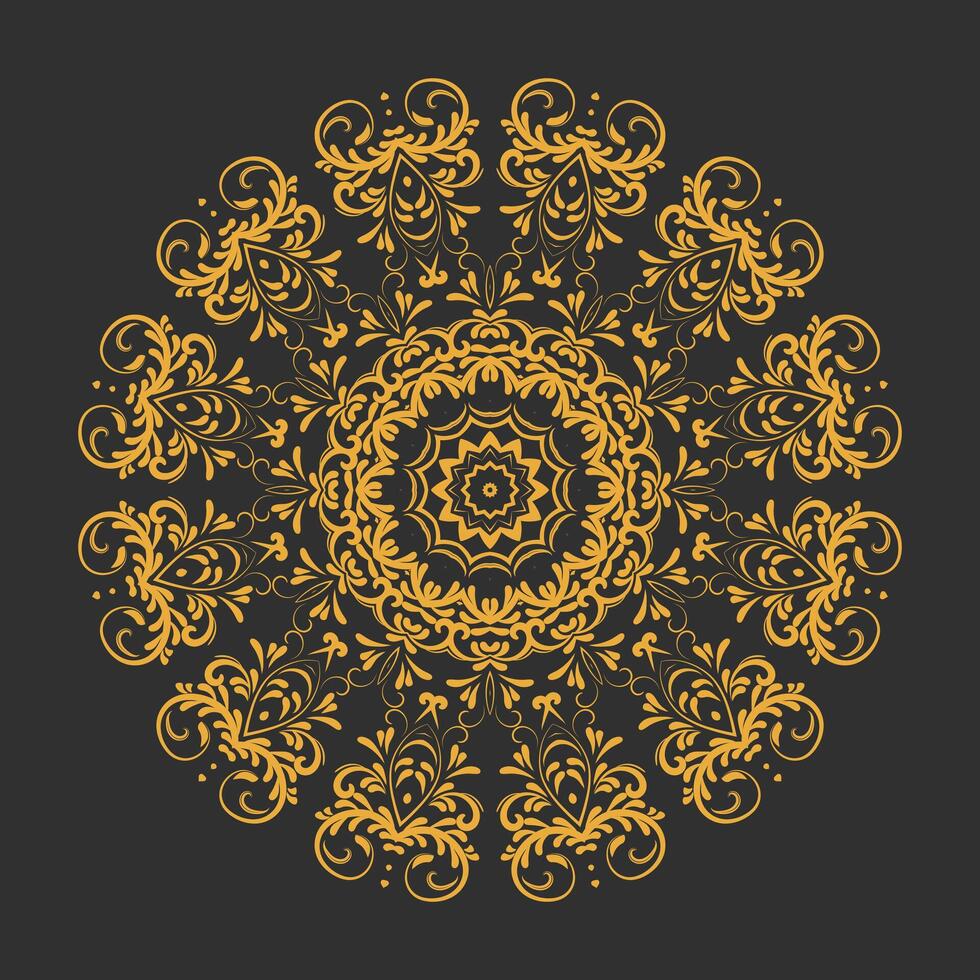 lujo floral indio Arábica mandala diseño prima vector