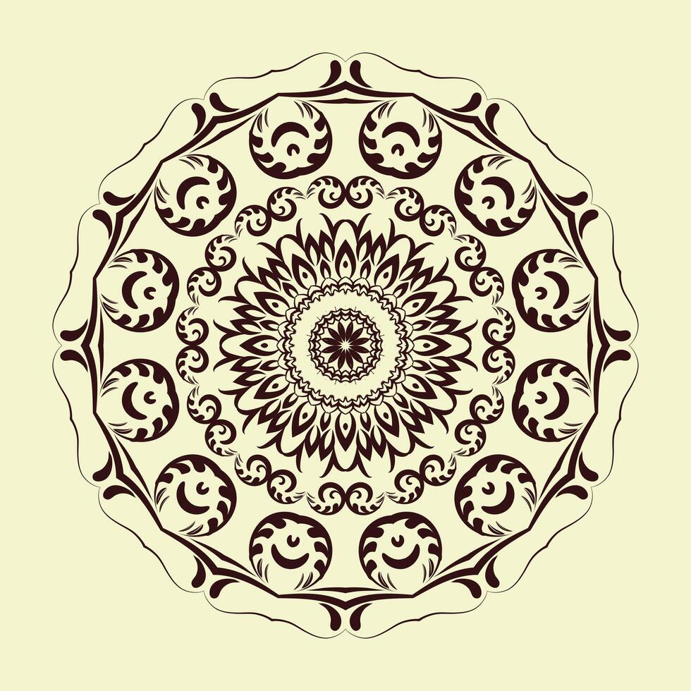 gratis vector lujo floral indio Arábica mandala diseño