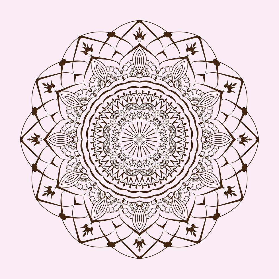 gratis vector gráfico Arte floral mandala diseño