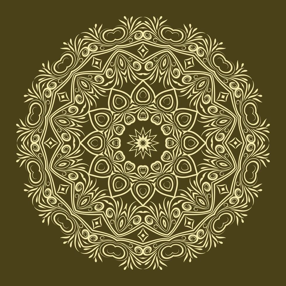 gratis vector lujo gráfico Arte Arábica floral mandala diseño