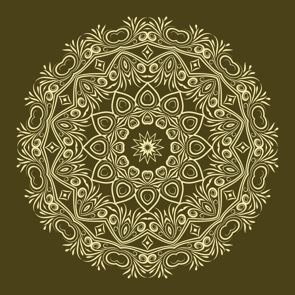 free vector luxury Graphic Art arabic floral mandala design