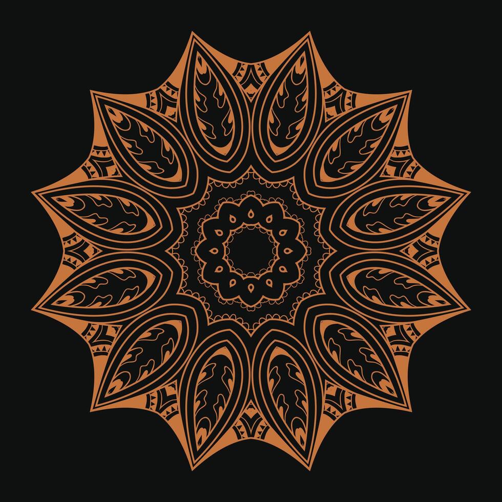 lujo floral indio Arábica mandala diseño prima vector