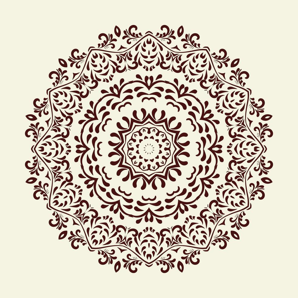 lujo floral indio Arábica mandala diseño prima vector