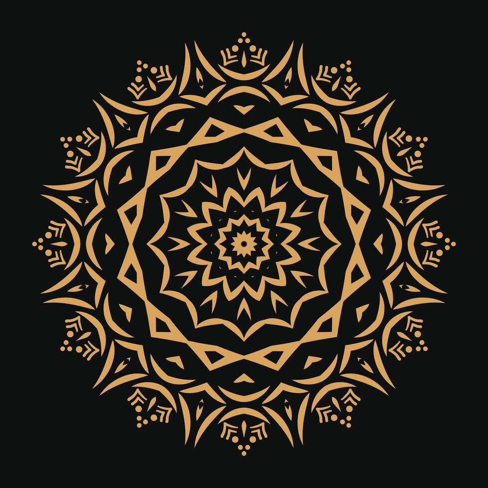 lujo floral indio Arábica mandala diseño prima vector