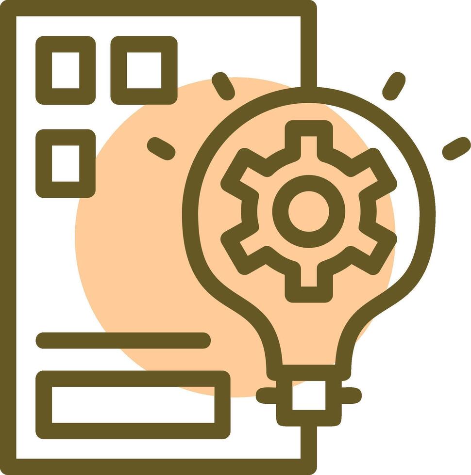 Inspire Invent Linear Circle Icon vector