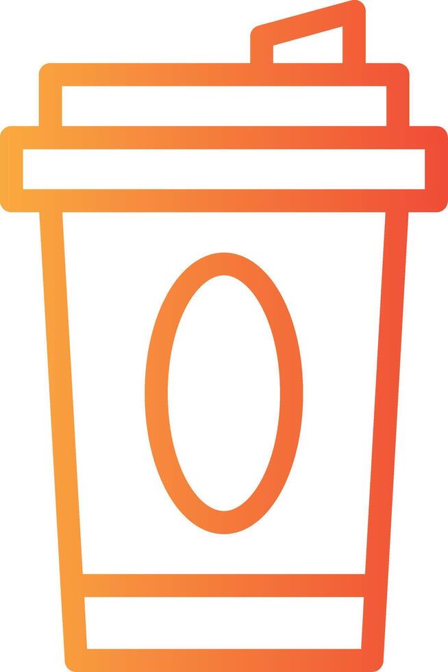 Coffee Cup Linear Gradient Icon vector