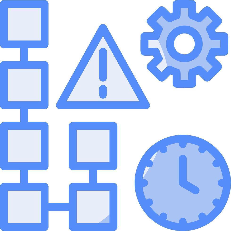 Risk Management Line Filled Blue Icon vector