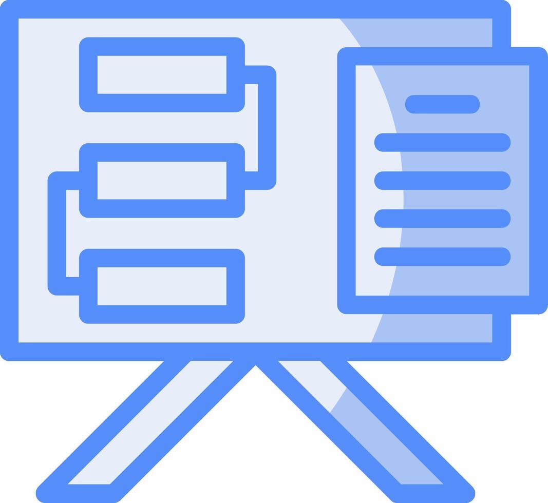 Lessons Learned Line Filled Blue Icon vector