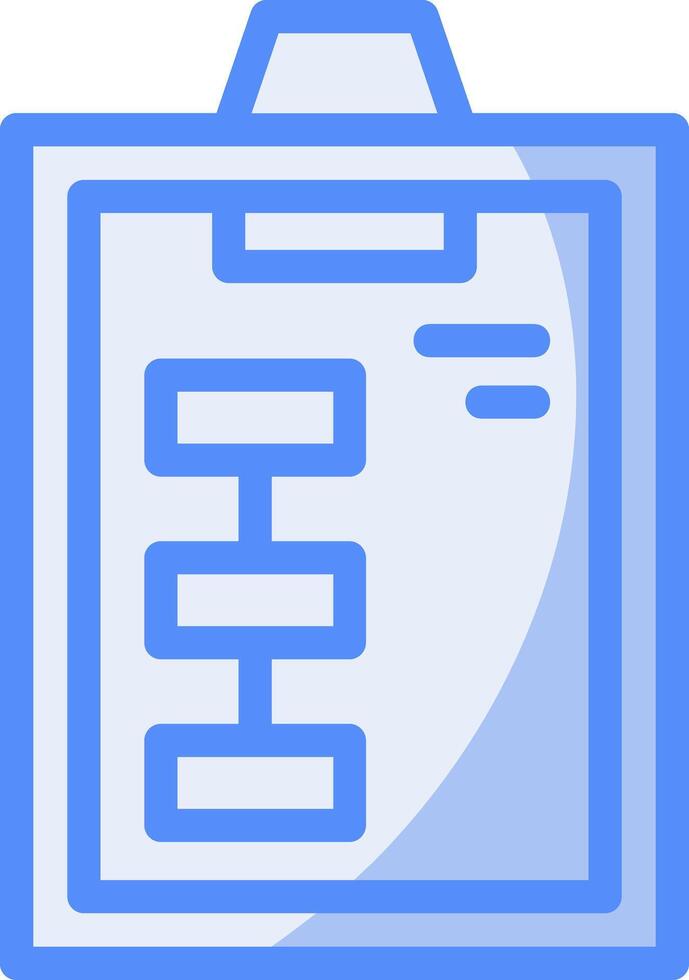 Recognition Line Filled Blue Icon vector