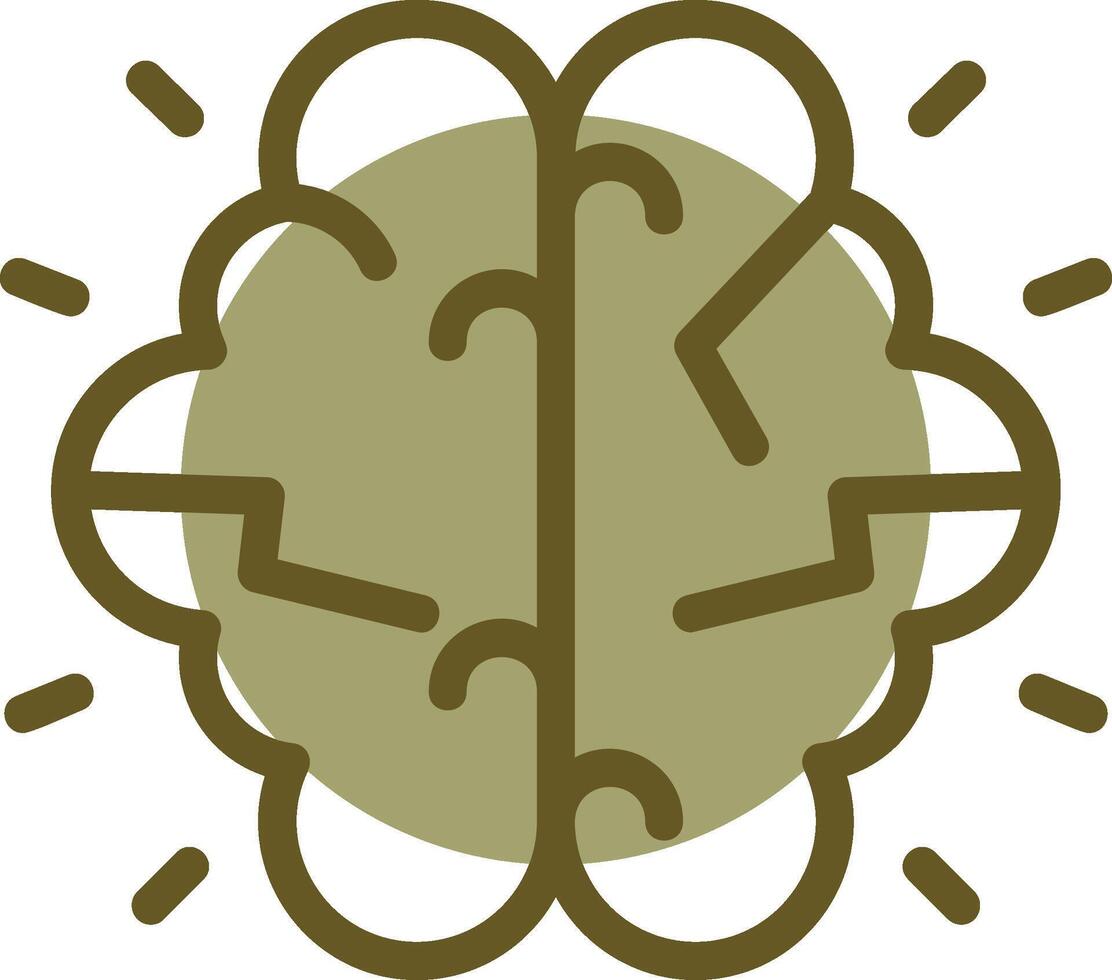 Brainstorming Linear Circle Icon vector