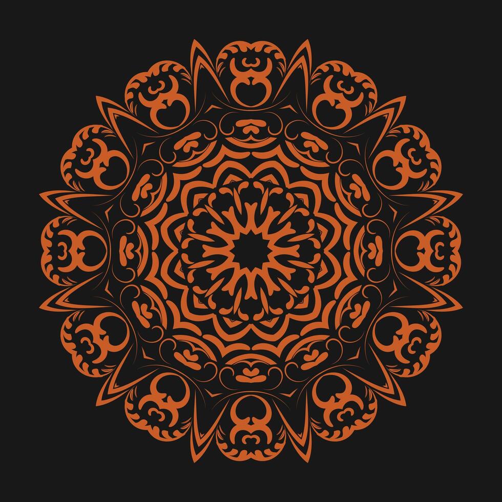 Creative vector golden floral arabic mandala background template