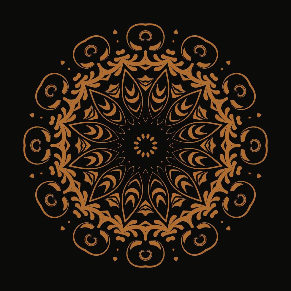 Creative vector golden floral arabic mandala background template