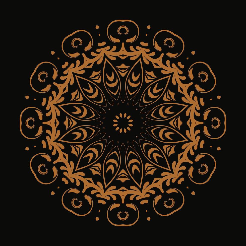 Creative vector golden floral arabic mandala background template