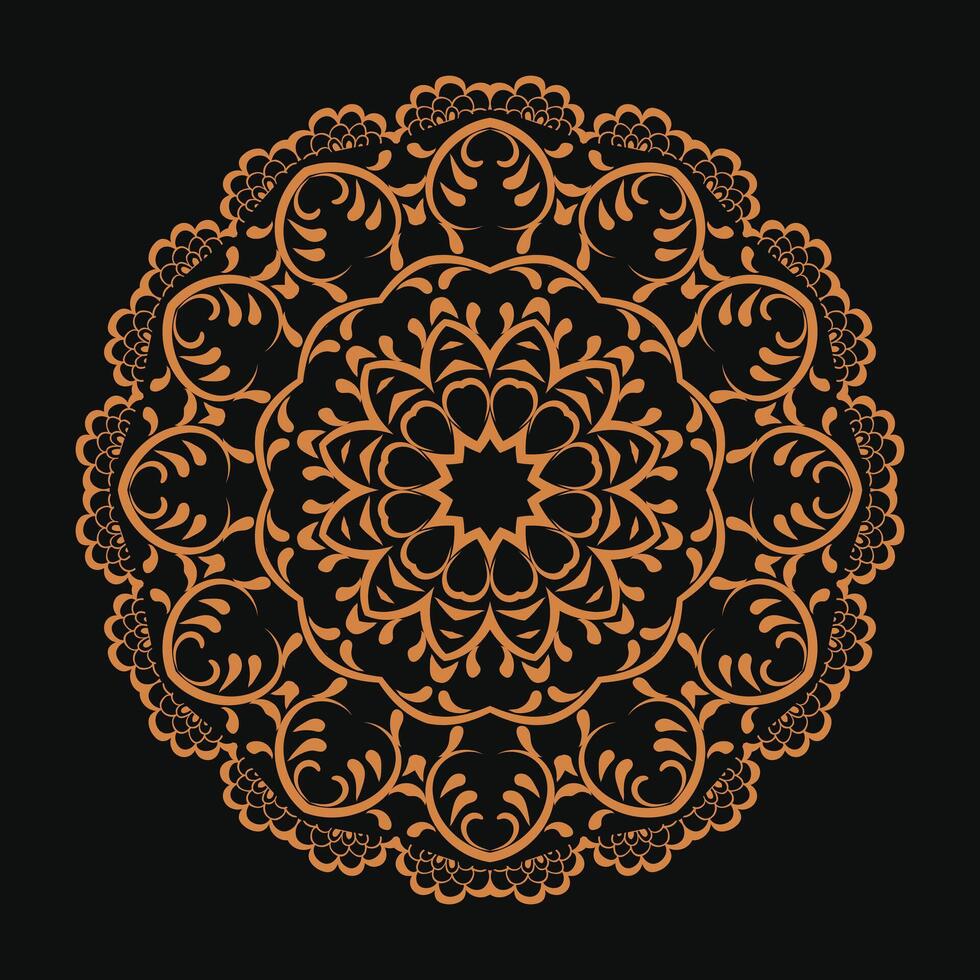 lujo floral indio Arábica mandala diseño prima vector