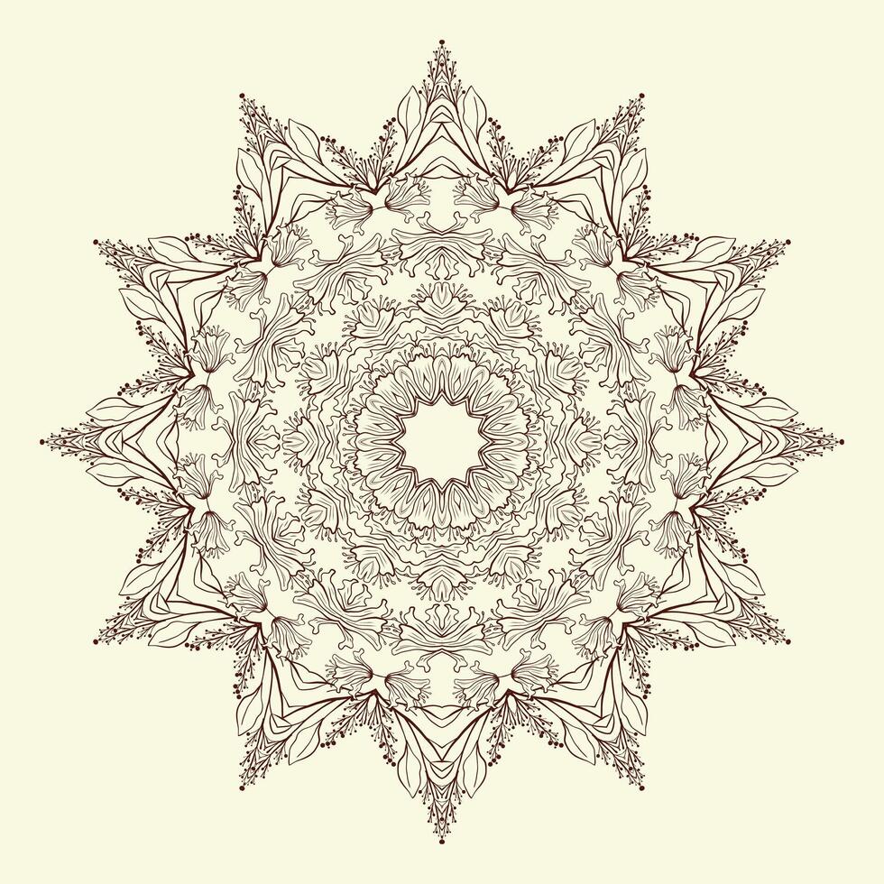 creativo vector lujo floral mandala antecedentes modelo